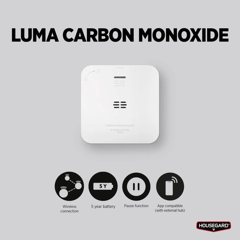 Kuliltealarm trådløs - Housegard Luma med 5-års batteri (CA150) - Billede 4