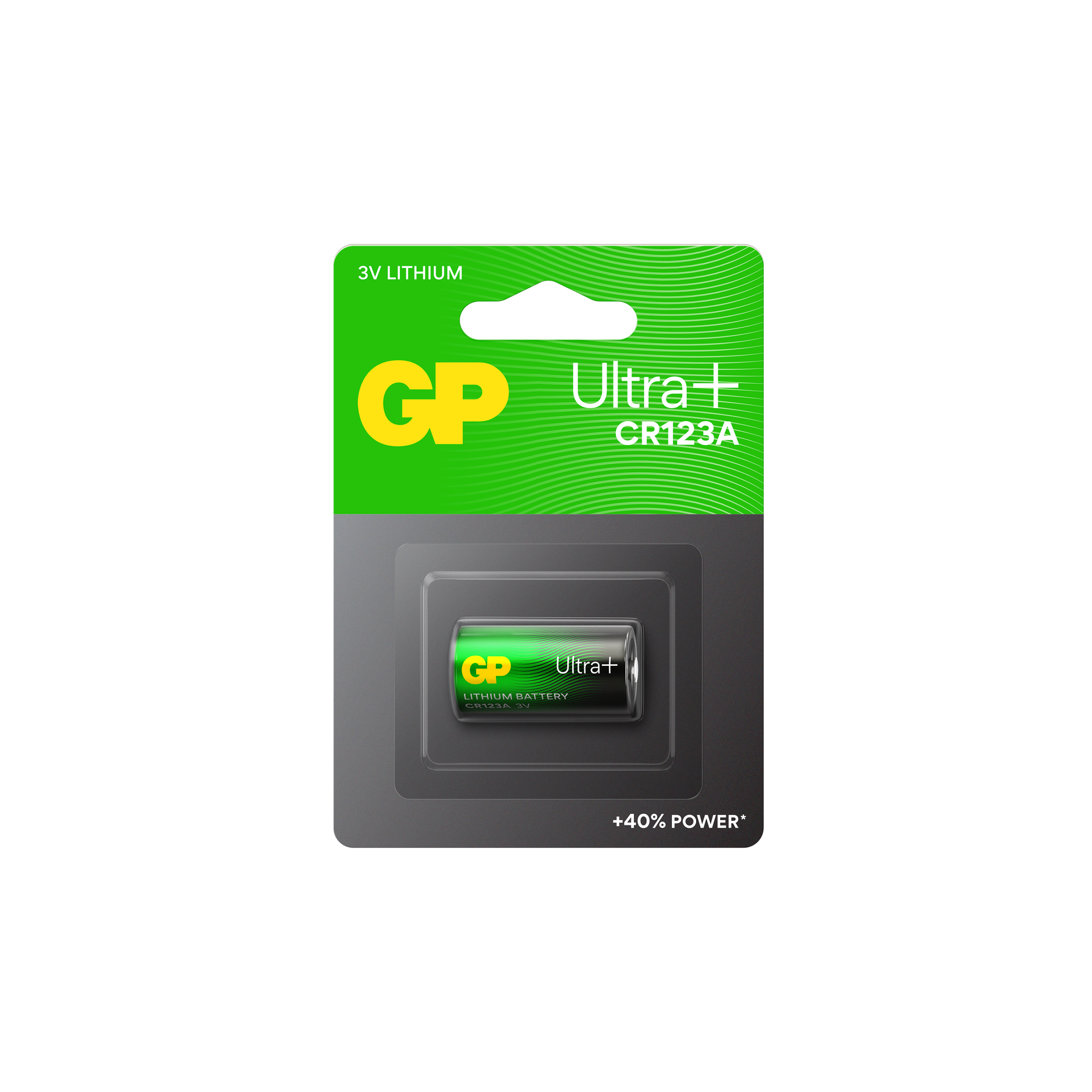 GP Ultra Plus CR123A 3V lithiumbatteri 1-pak