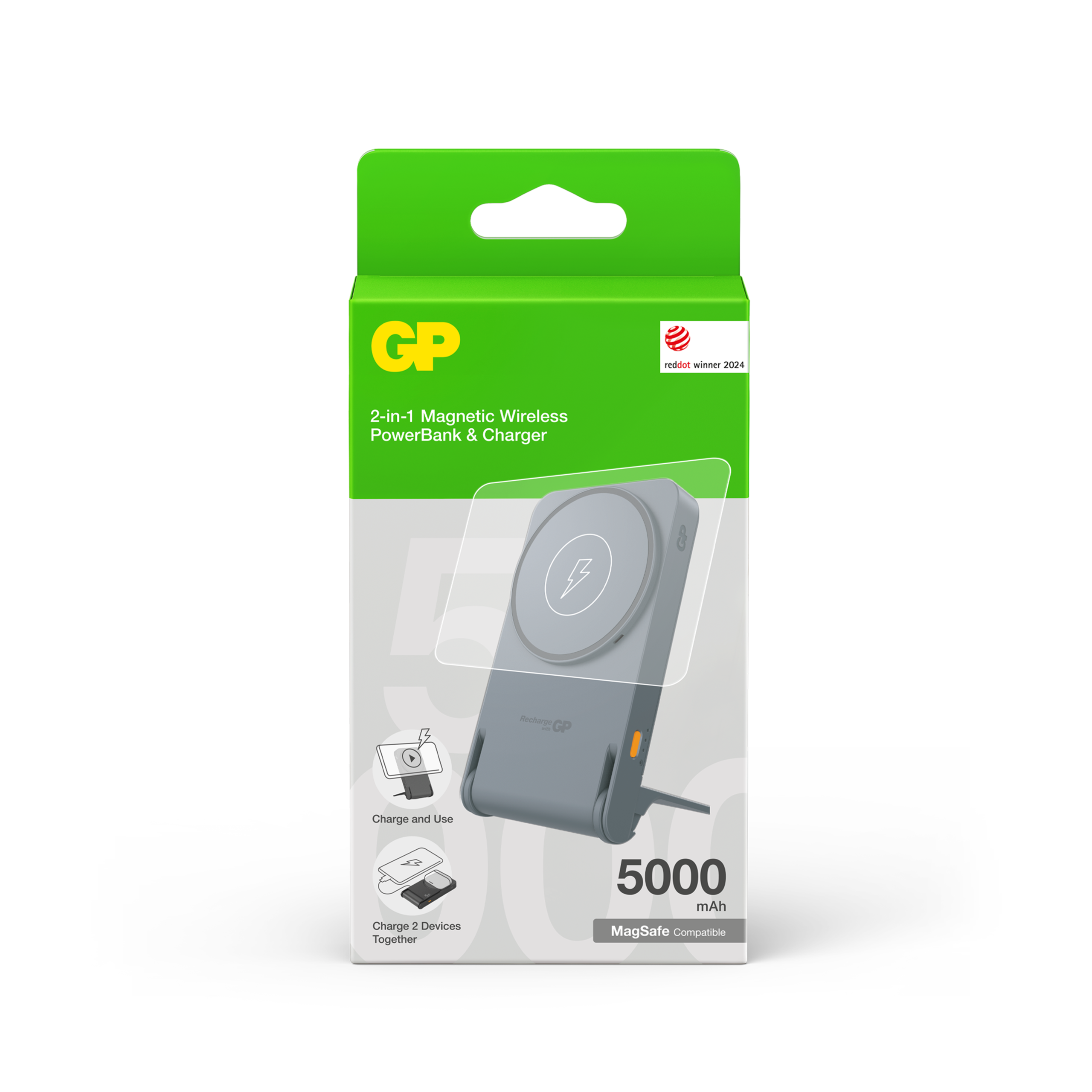 GP Magnetic Safe 2-i-1 trådløs powerbank 5000 mAh - Billede 8