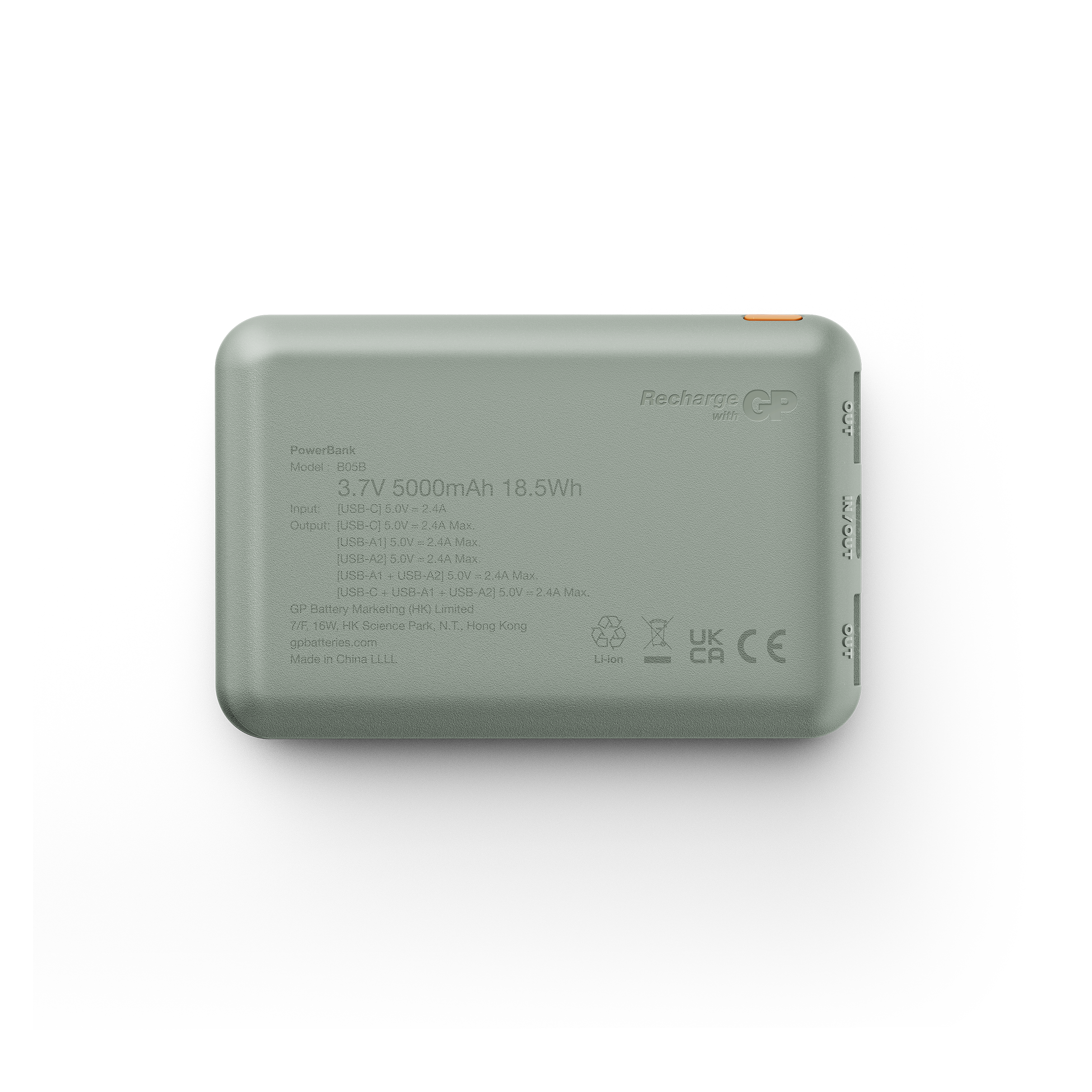 GP Powerbank Plus 5000 mAh – grå - Billede 3