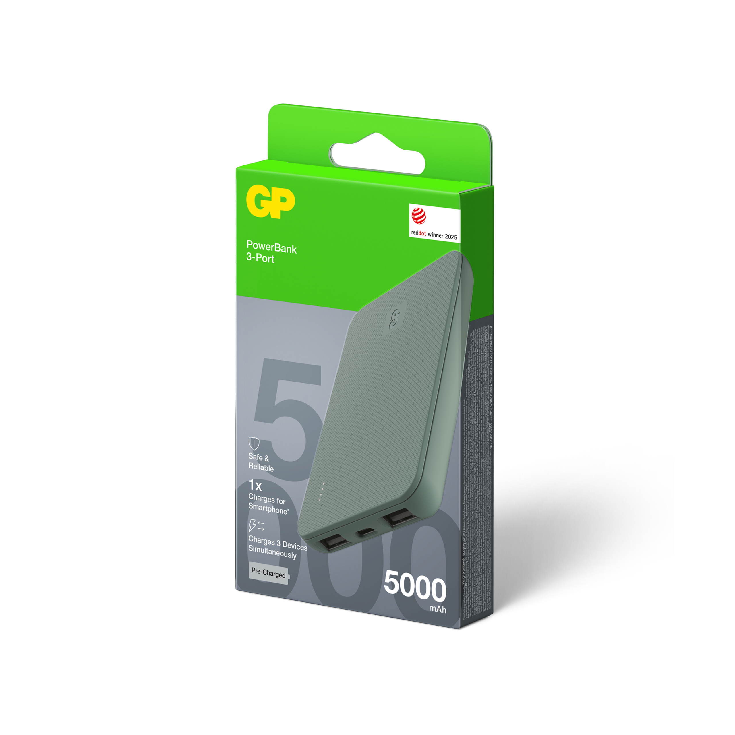 GP Powerbank Plus 5000 mAh – grå - Billede 4