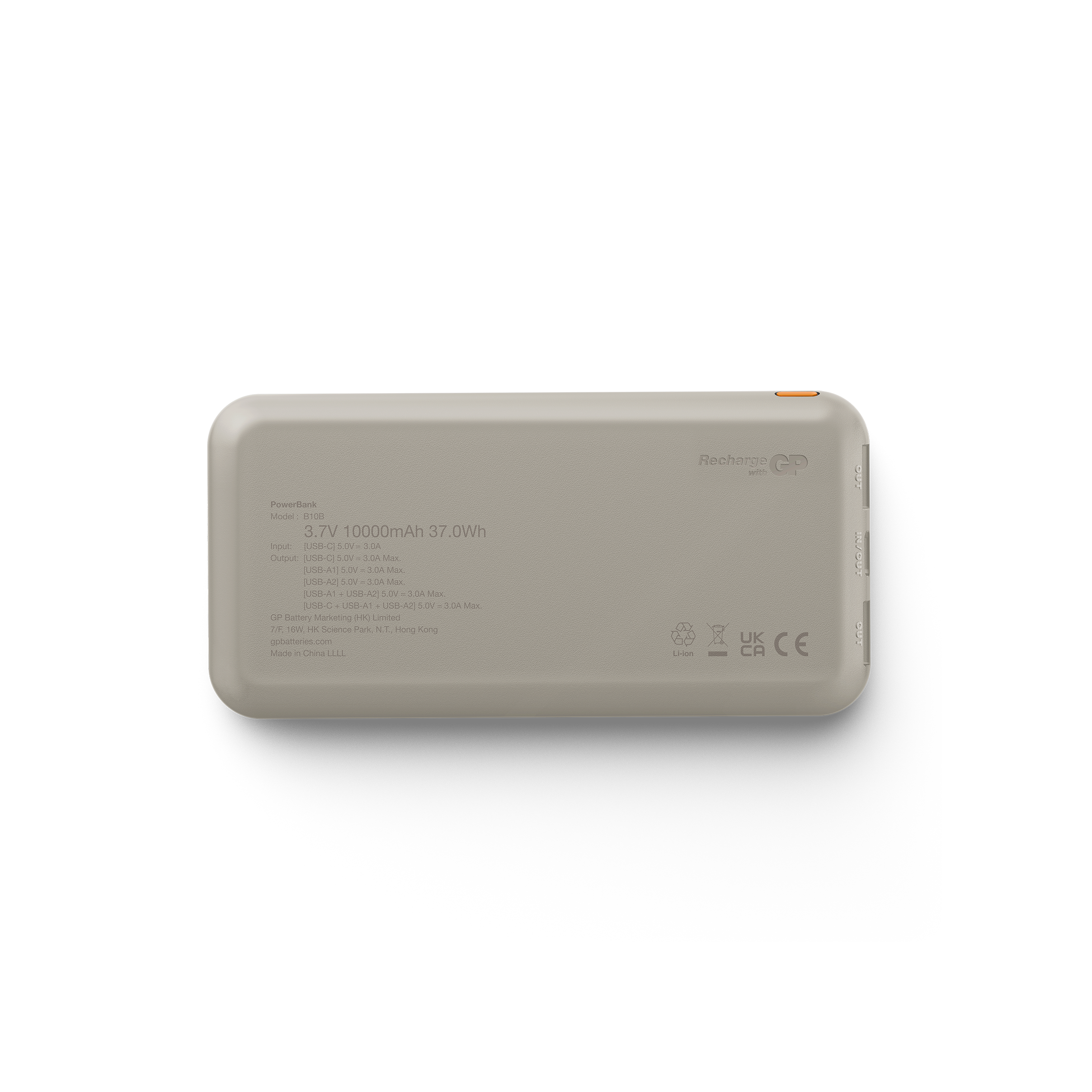 GP Powerbank Plus 10000 mAh – creme - Billede 3
