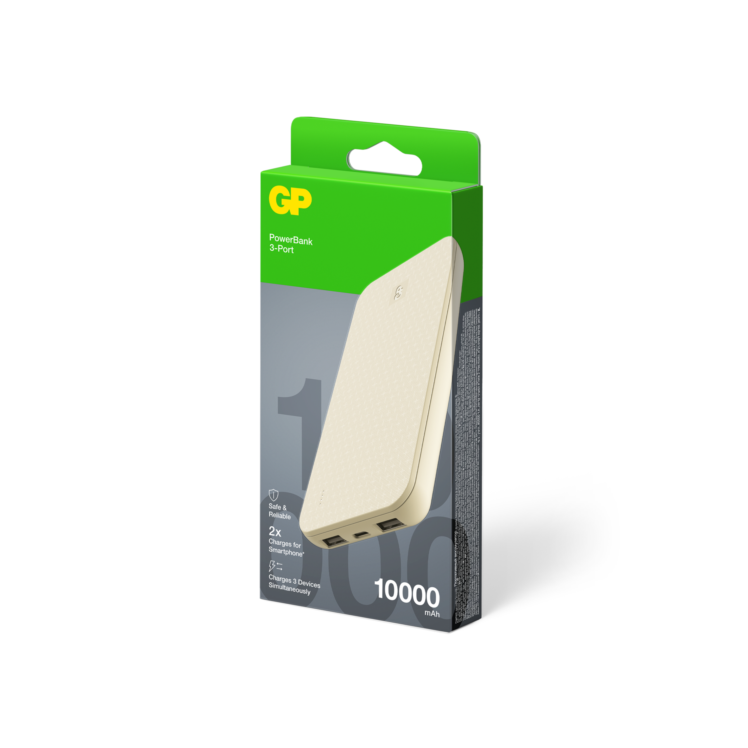 GP Powerbank Plus 10000 mAh – creme - Billede 4