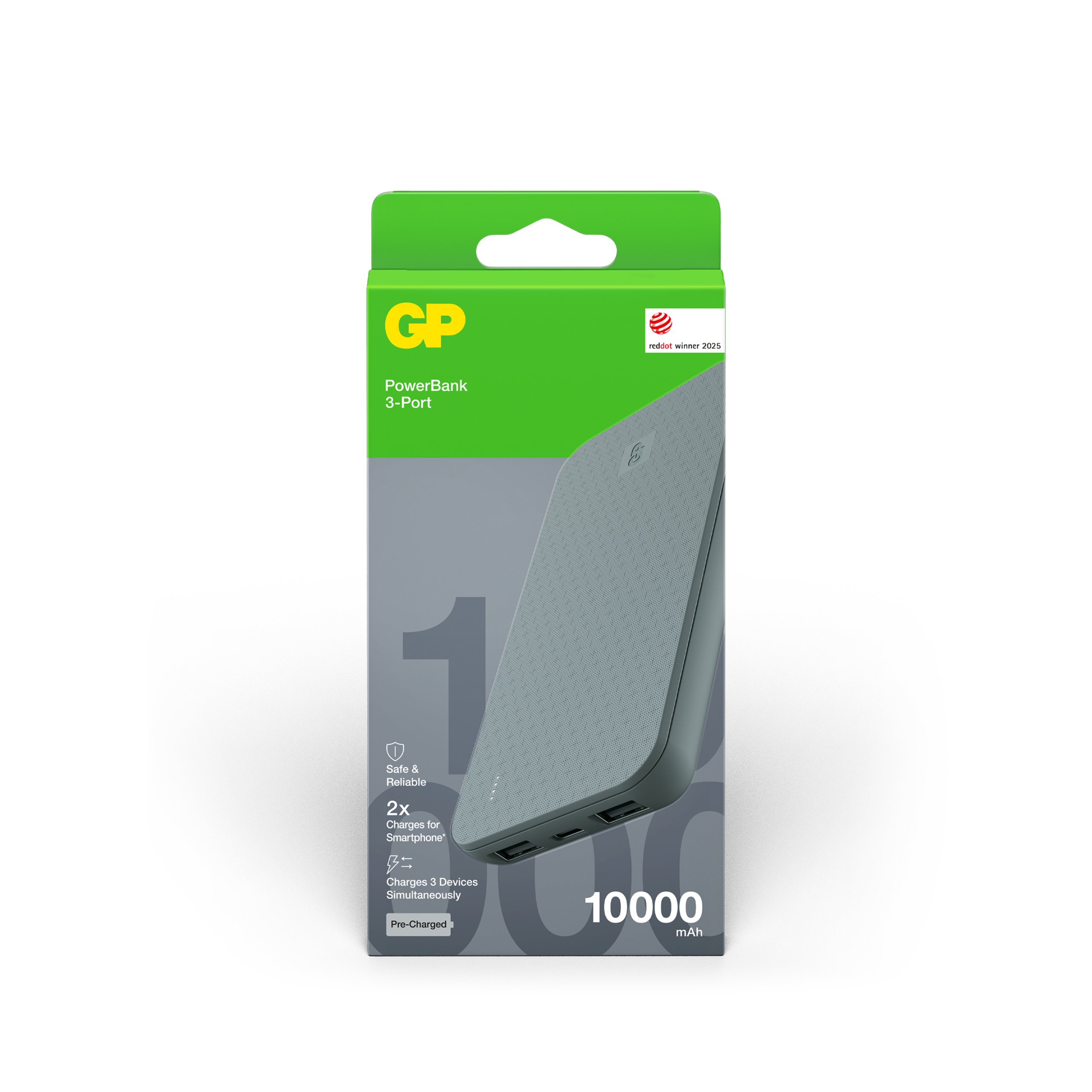 GP Powerbank Plus 10000 mAh – grå - Billede 4