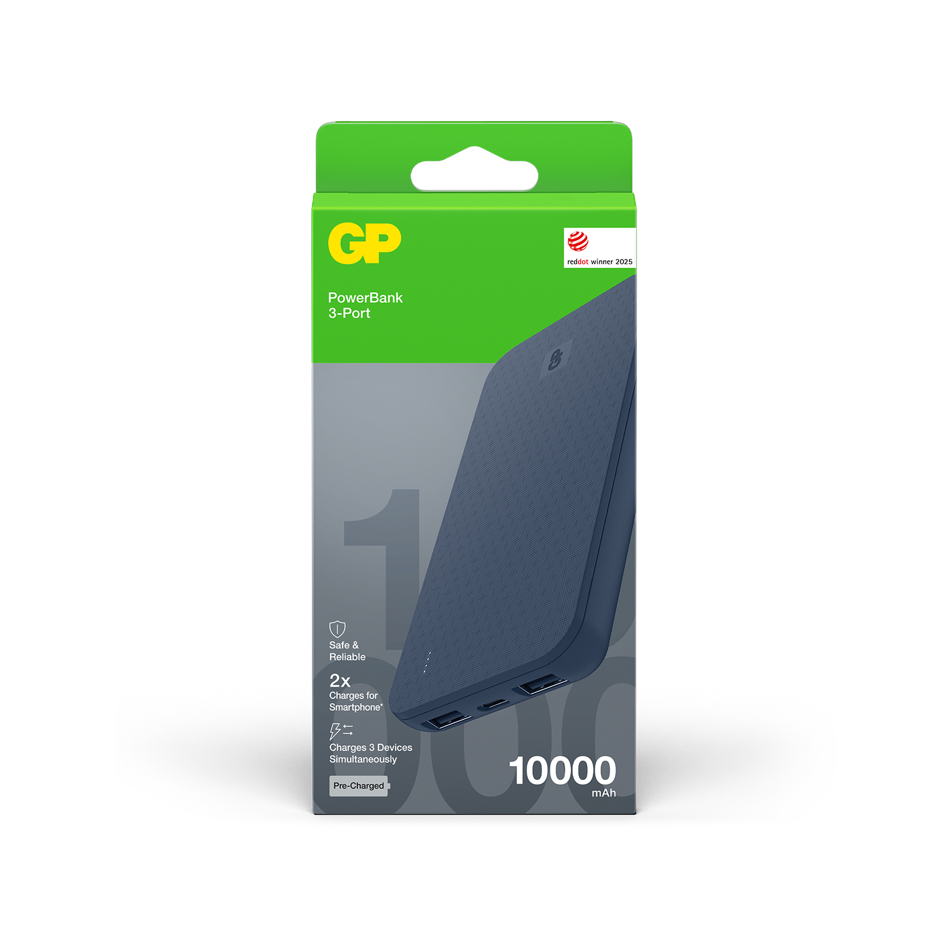 GP Powerbank Plus 10000 mAh – Navy Blue - Billede 2