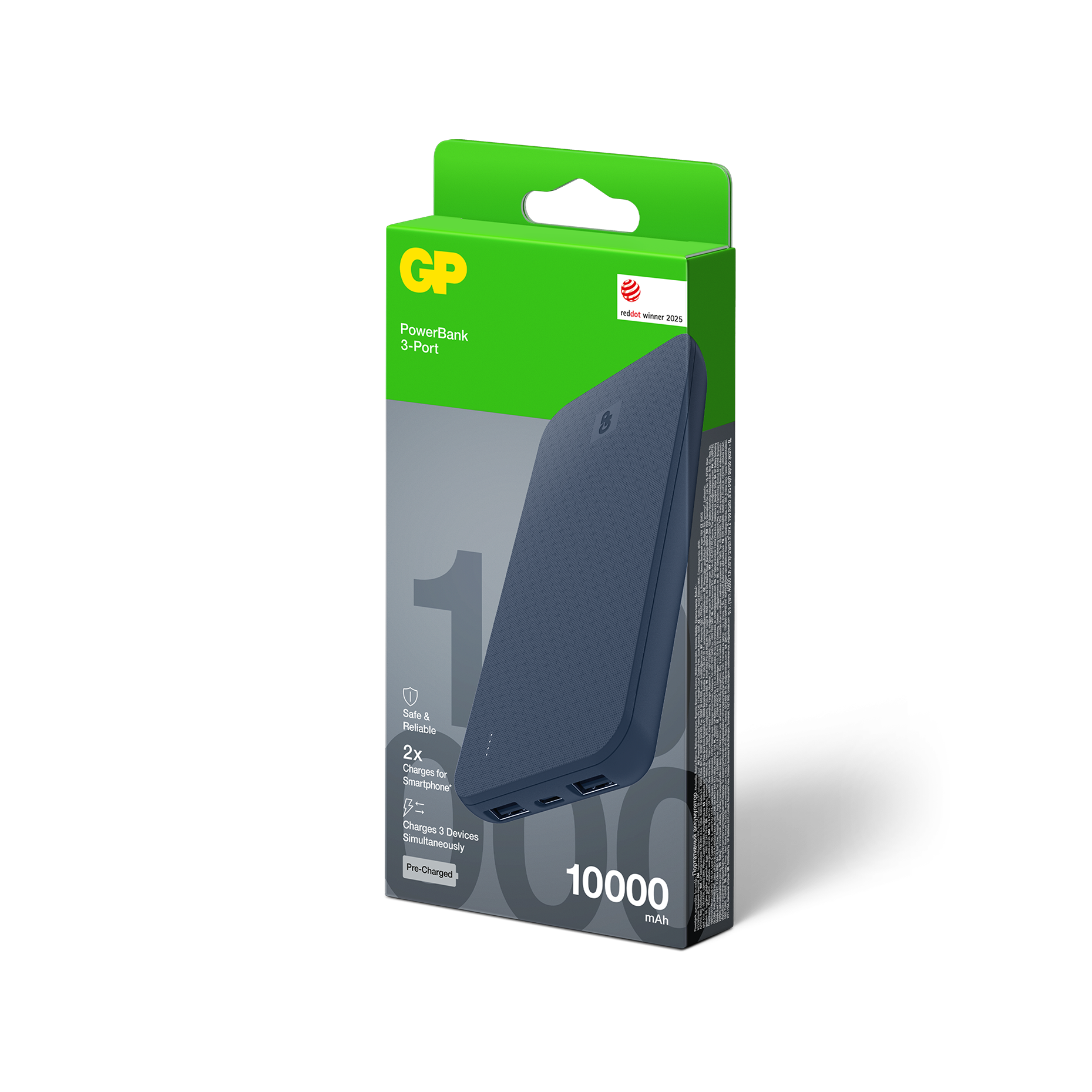 GP Powerbank Plus 10000 mAh – Navy Blue - Billede 3