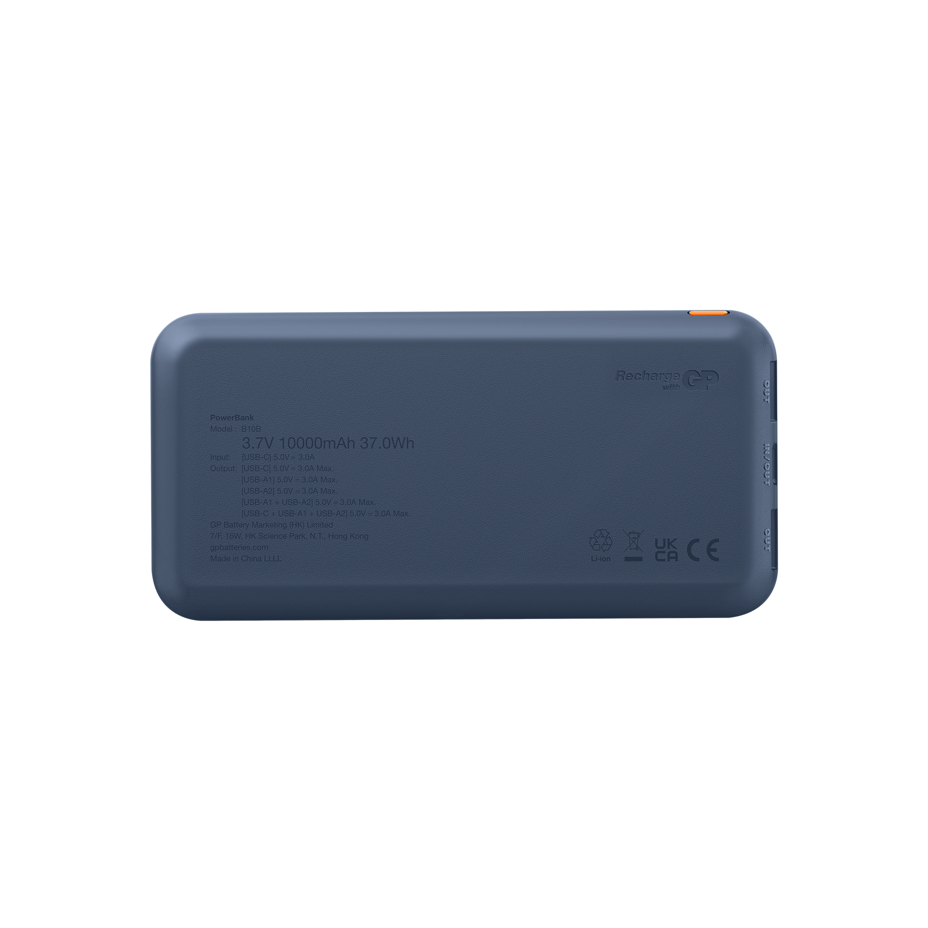 GP Powerbank Plus 10000 mAh – Navy Blue - Billede 5