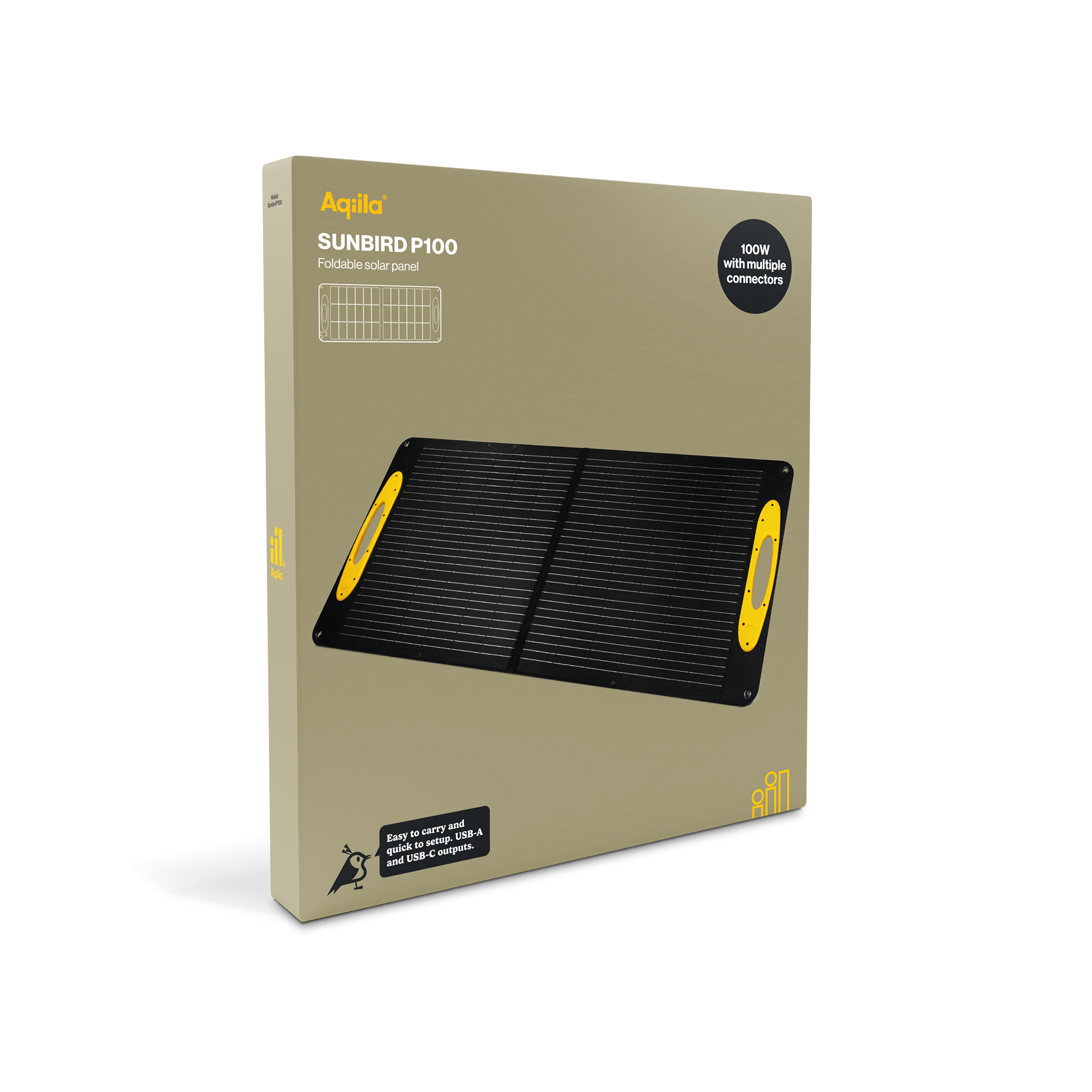 Aqiila Sunbird P100 foldbart solpanel 100W - Billede 2