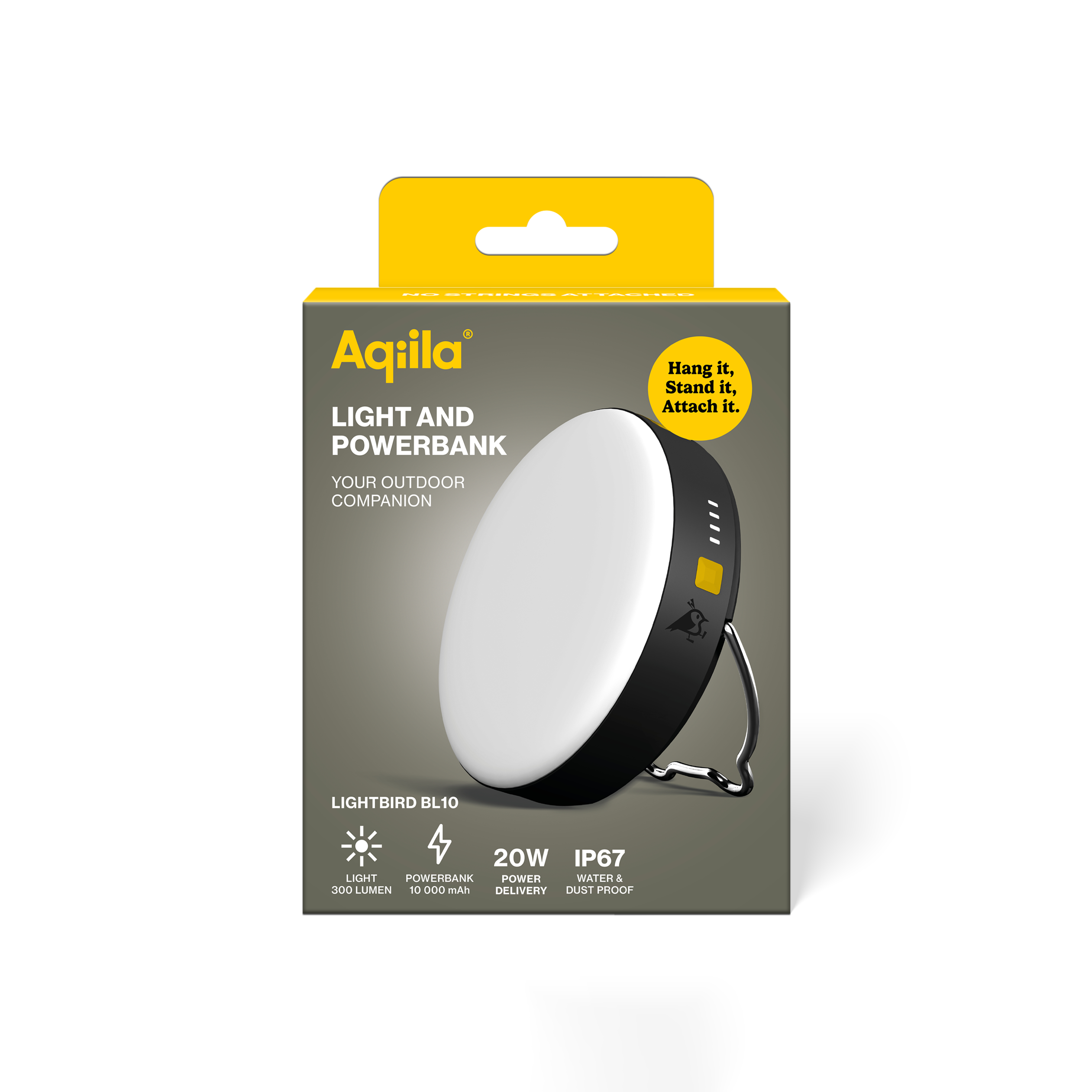 Aqiila Lightbird BL10 campinglygte med powerbank 10000 mAh - Billede 9