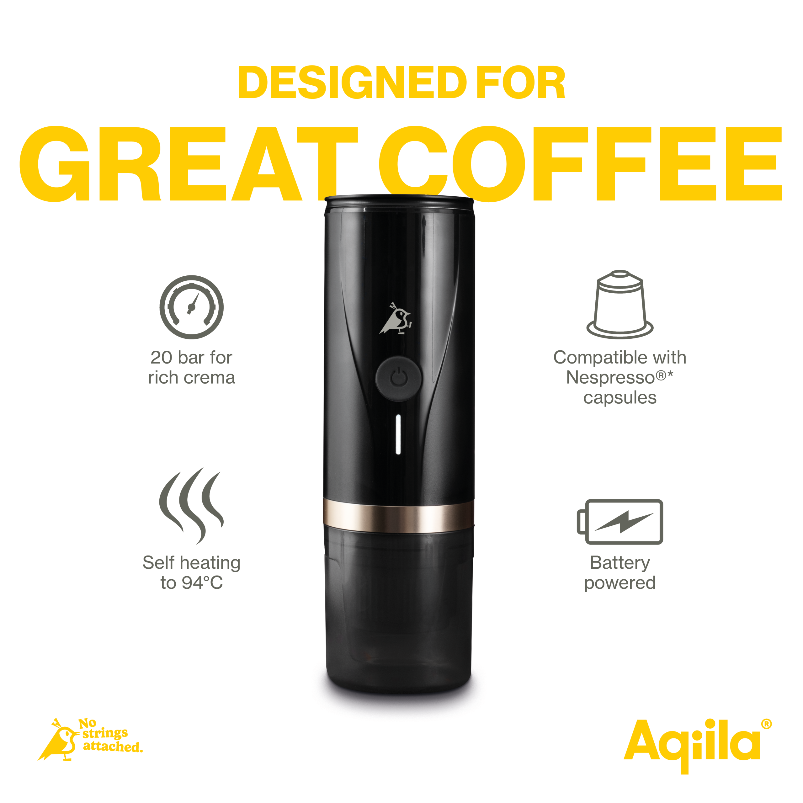Aqiila Coffeebird bærbar espressomaskine - Billede 4