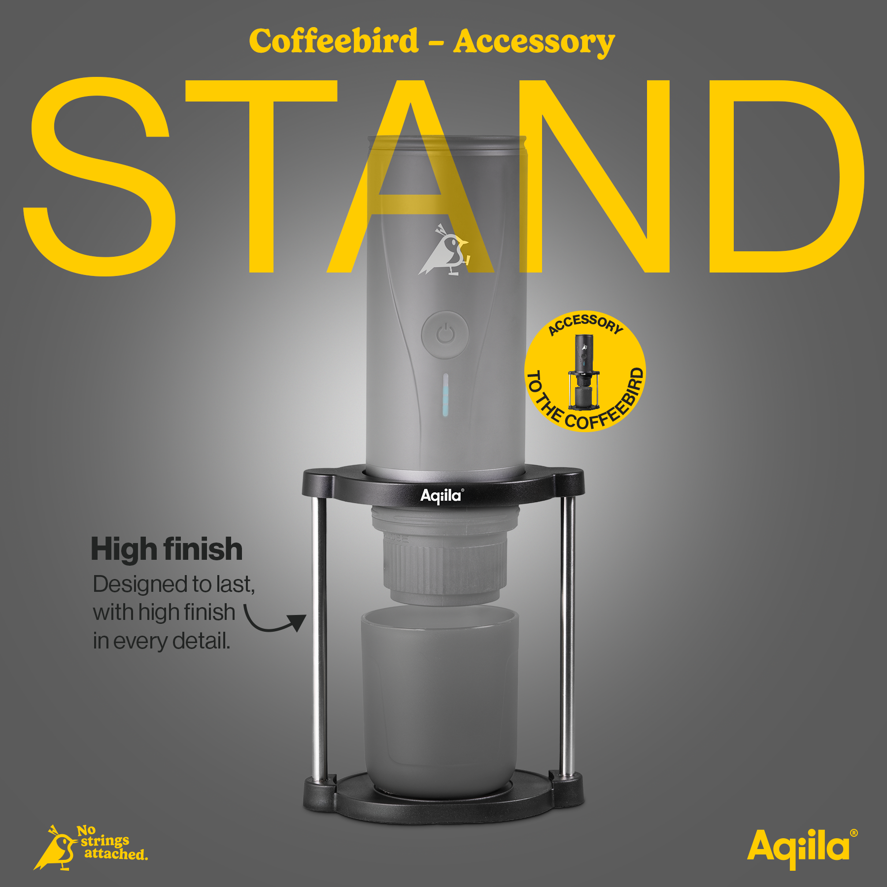 Aqiila Coffeebird stativ til espressomaskine - Billede 4
