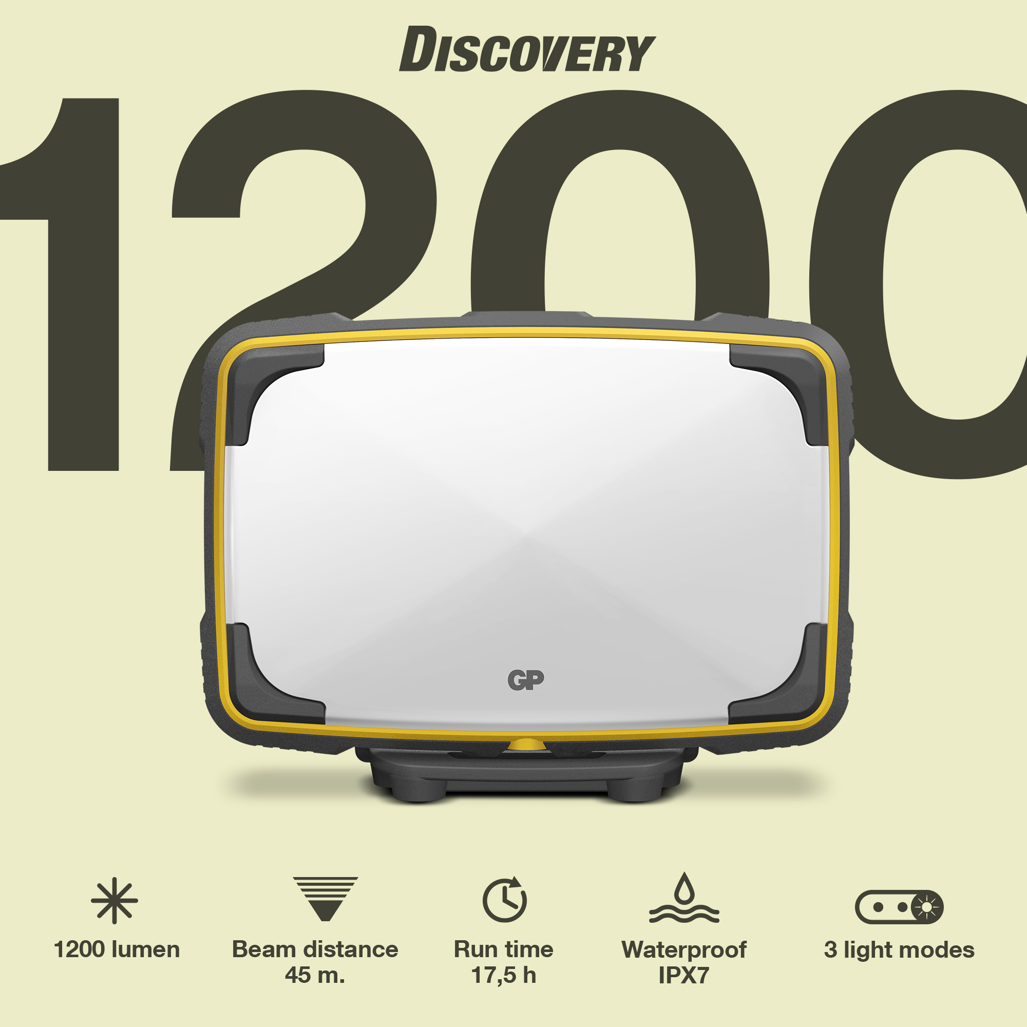 GP Discovery Work CWP15 genopladelig arbejdslampe 1200 lm - Billede 7