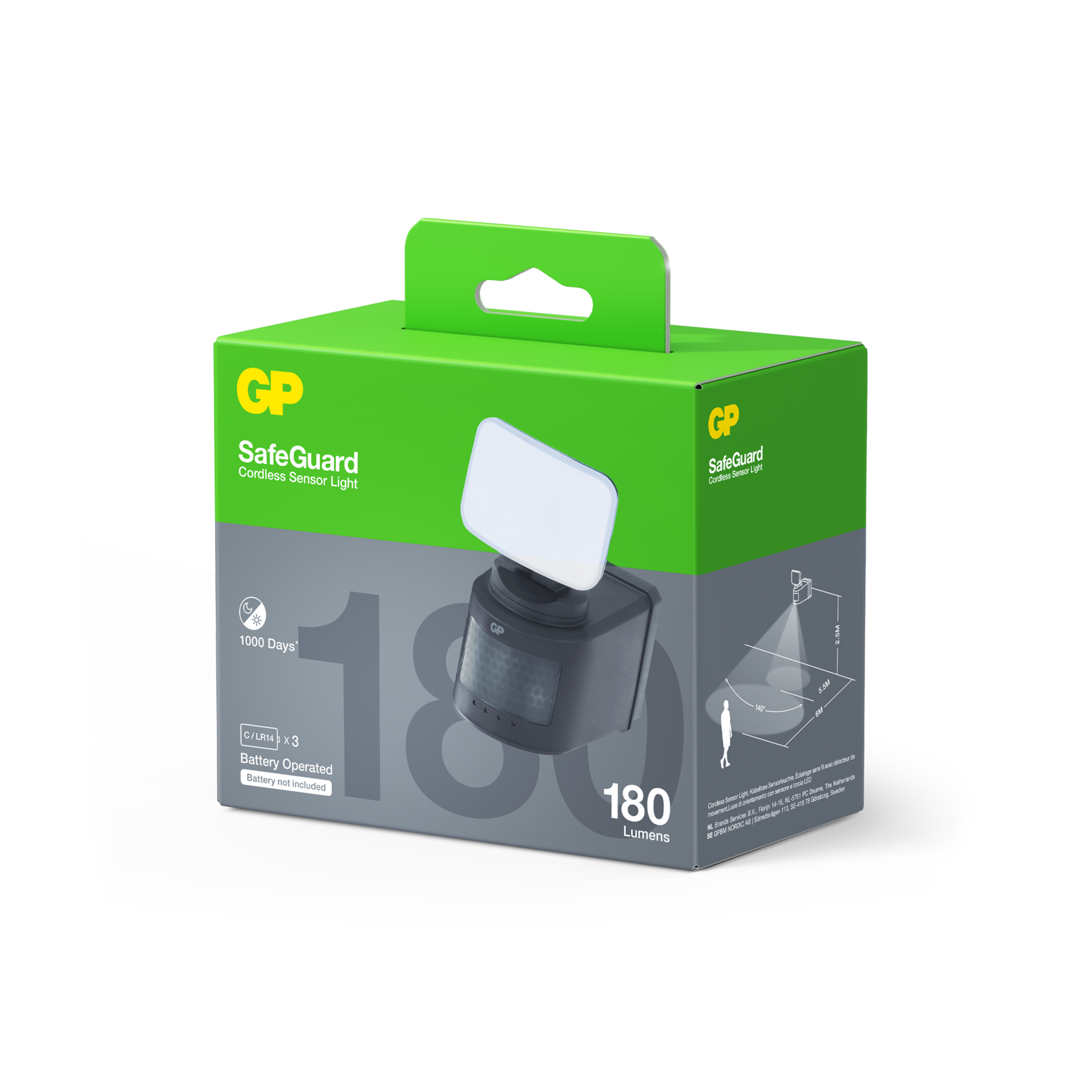 GP Safeguard RF1.1+ trådløs udendørslampe med sensor - Billede 3