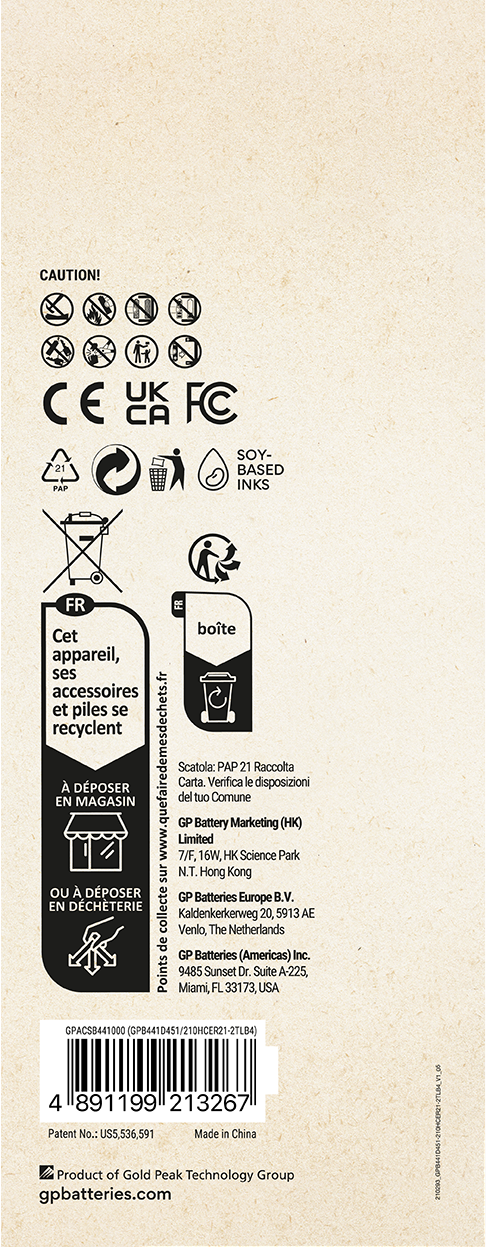 GP ReCyko Everyday B441 batterioplader med D451 ladestation inkl. 4 AA 2100 mAh batterier - Billede 5